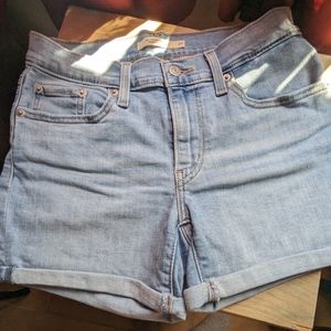 Levi's light denim cuffed shorts